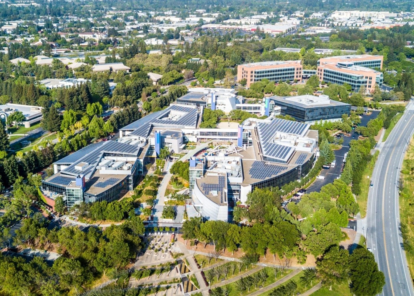 Google campus from above